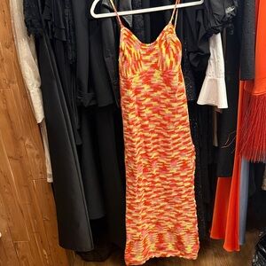 Colorful Knit Maxi Dress